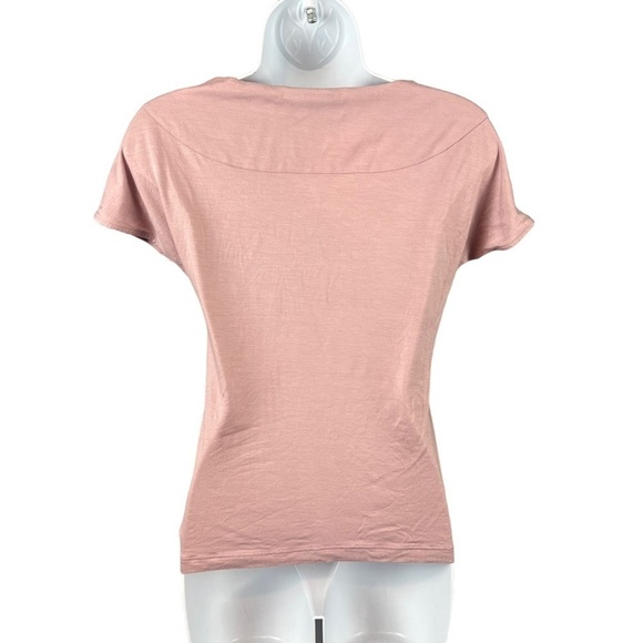 Akris Punto for Bergdorf Goodman Mauve Pink Short Sleeve Modal Top Blouse US 8 - Picture 2 of 8